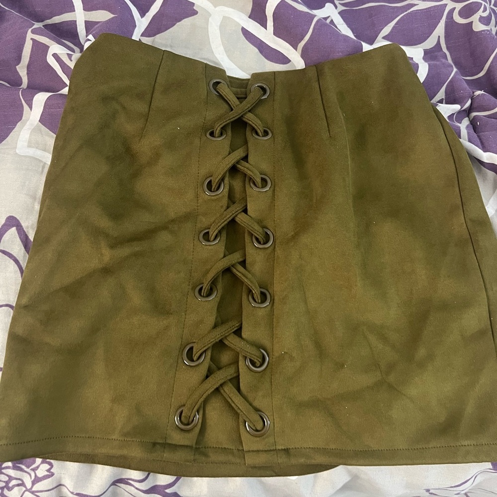 Olive green skirt size medium
